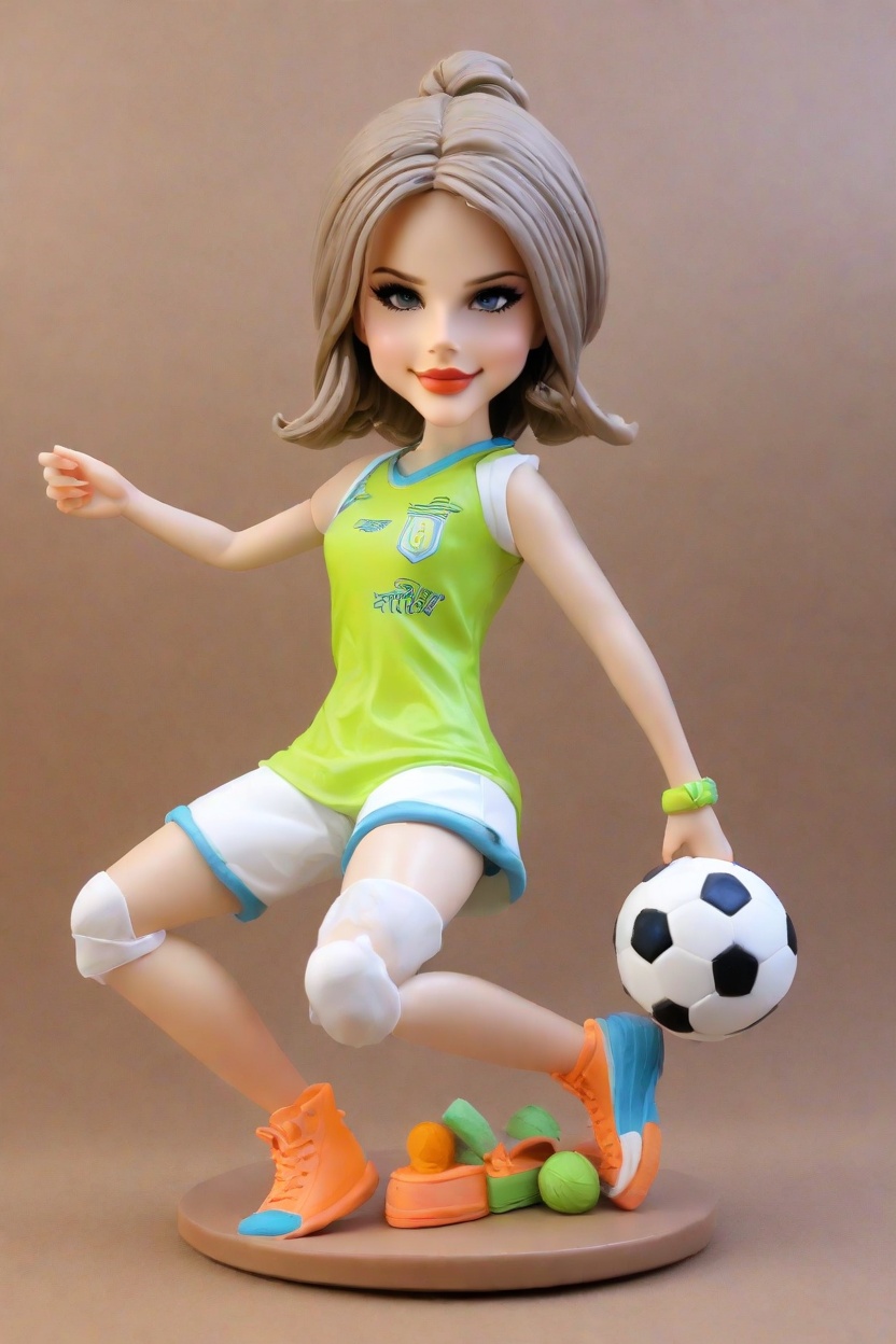 Blue Jersey Soccer Player Bobblehead - Football Star Gift